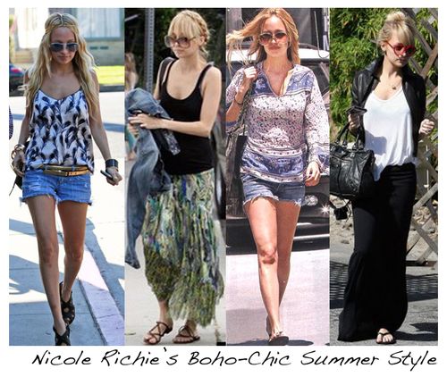 nicole richie style. Nicole Richie Boho-Chic Summer Style